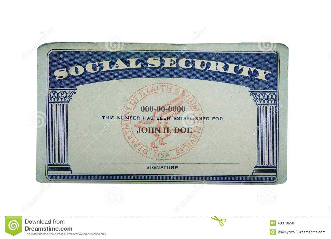 Blank Card Stock Photo. Image Of Paper, Social, Security Regarding Blank Social Security Card Template
