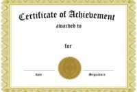 Blank Certificate Templates To Print | Certificate Of pertaining to Generic Certificate Template