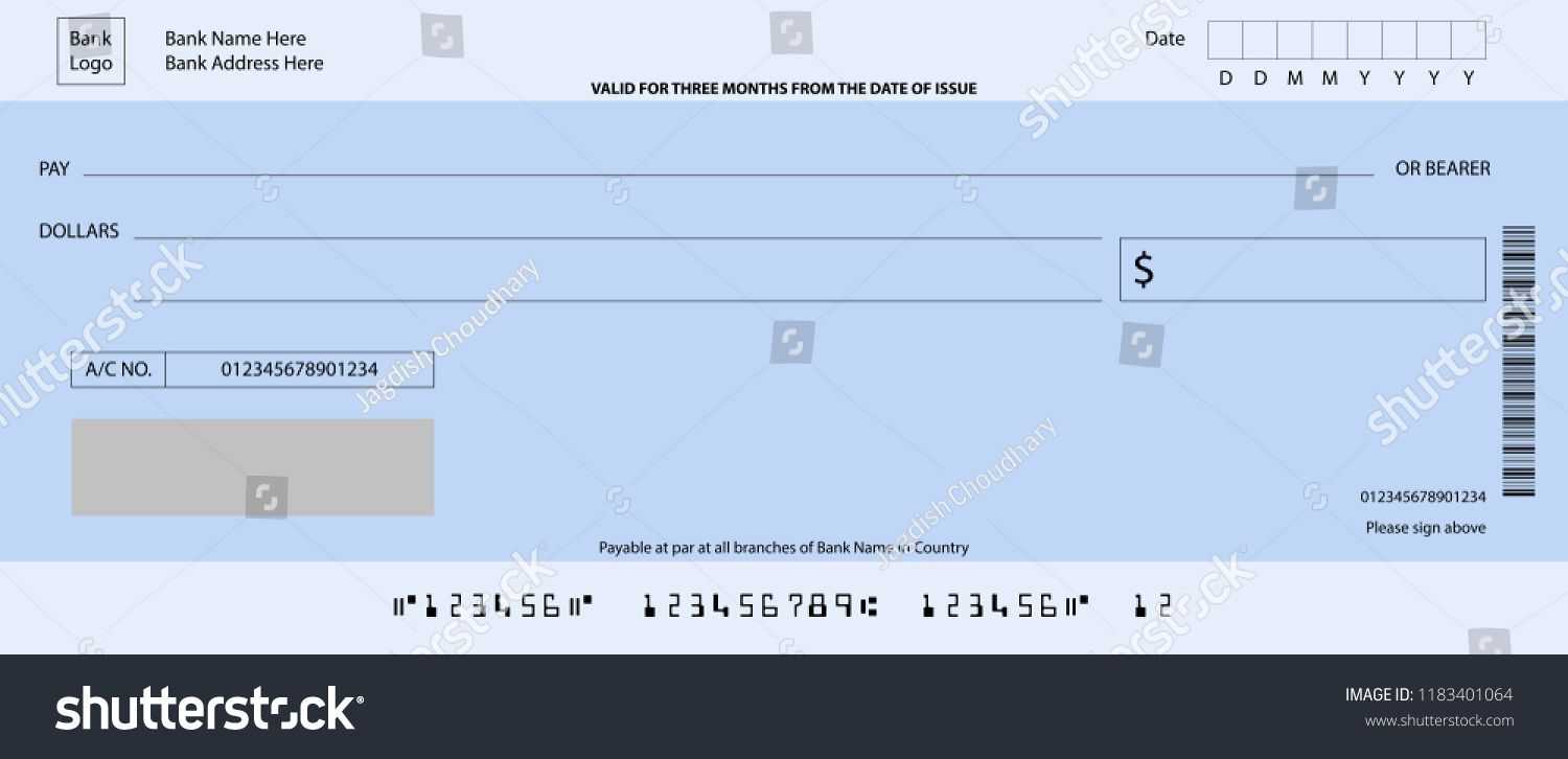 Blank Cheque Design Template Illustration. Vector Of Empty With Regard To Blank Cheque Template Download Free