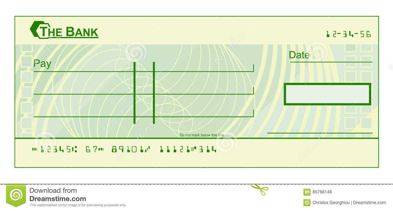 Blank Cheque Stock Vector. Illustration Of Document, Cheque For Blank Cheque Template Download Free