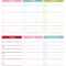 Blank Cleaning Schedule Template – Atlantaauctionco With Regard To Blank Cleaning Schedule Template