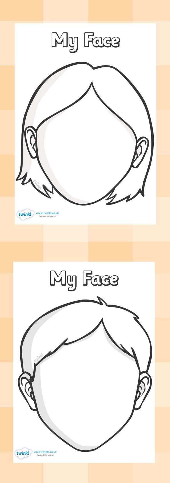 Blank Faces Templates. Free Printables – Children Can Draw With Regard To Blank Face Template Preschool