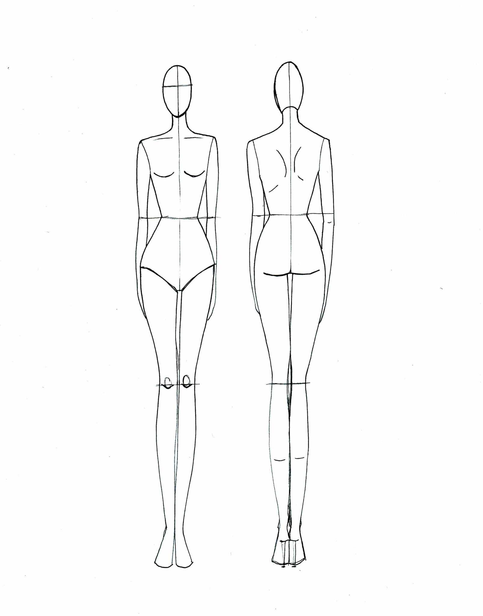 body outline for fashion design