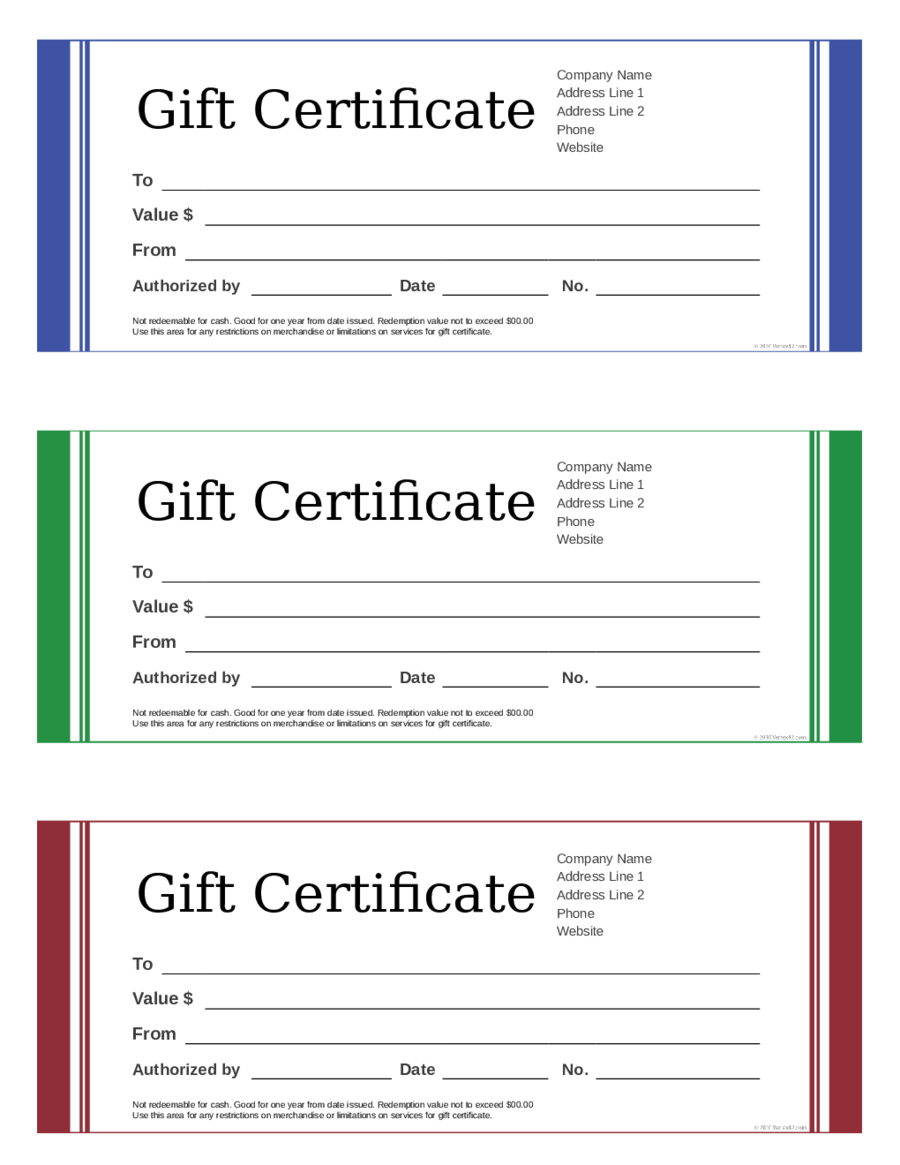Blank Gift Certificate – Edit, Fill, Sign Online | Handypdf Intended For Fillable Gift Certificate Template Free