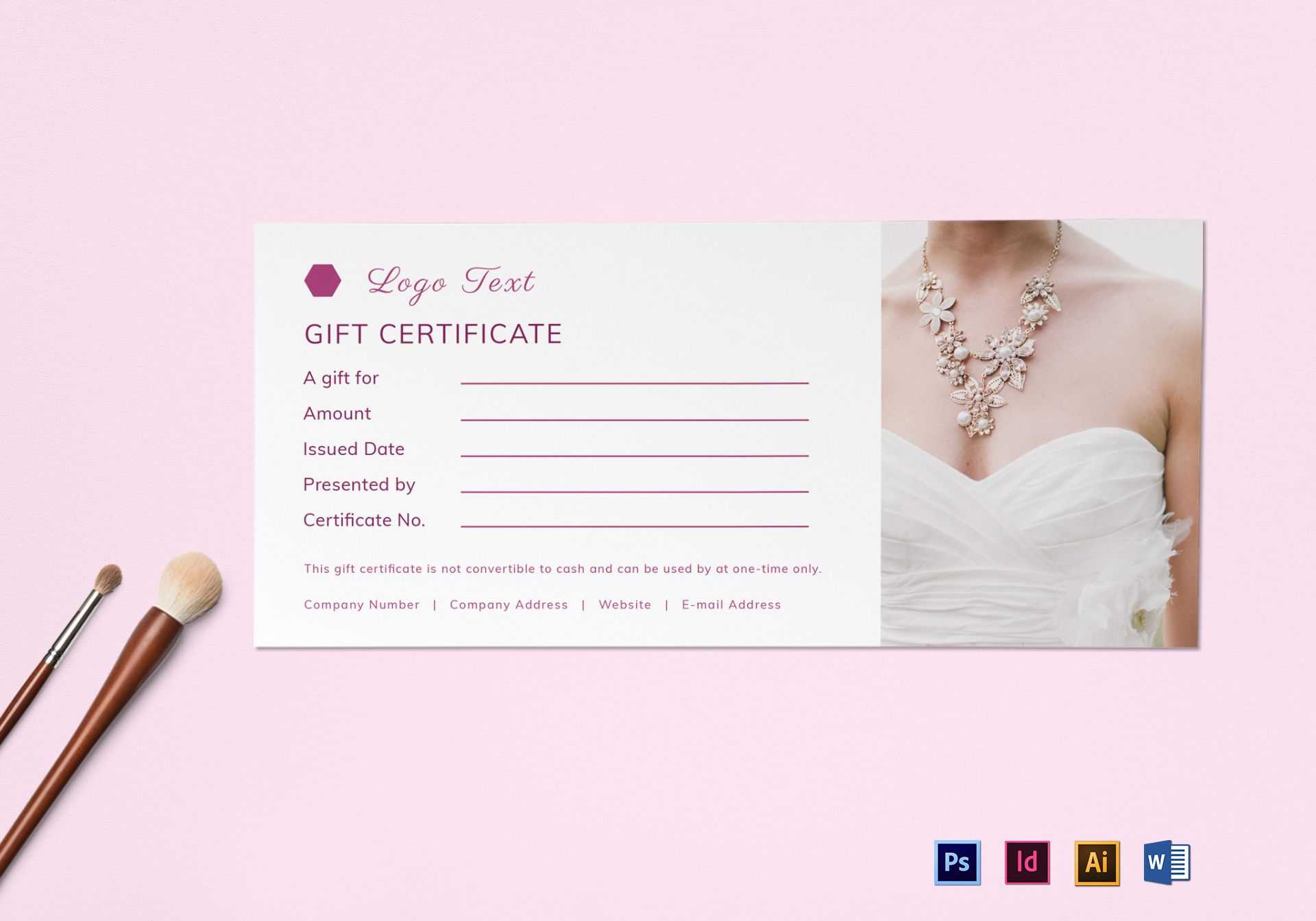 Blank Gift Certificate Template Throughout Gift Certificate Template Indesign