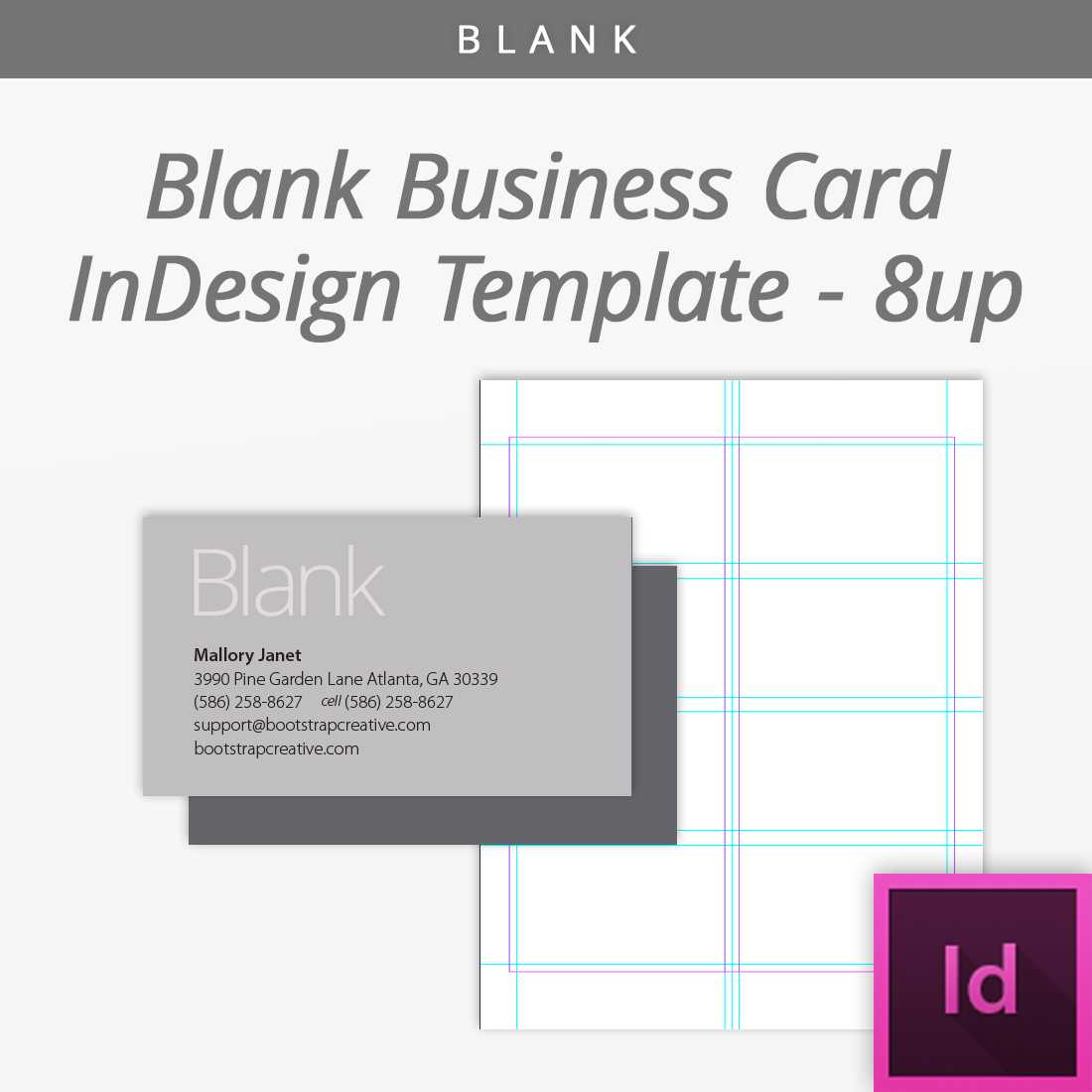 Blank Indesign Business Cards Template 8 Up Regarding Plain Business Card Template
