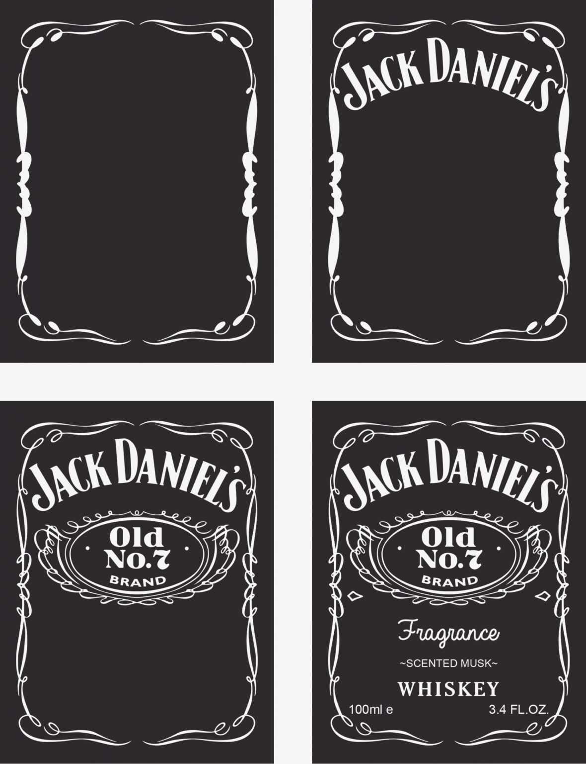 Blank Jack Daniels Label Template Atlantaauctionco Intended For Blank