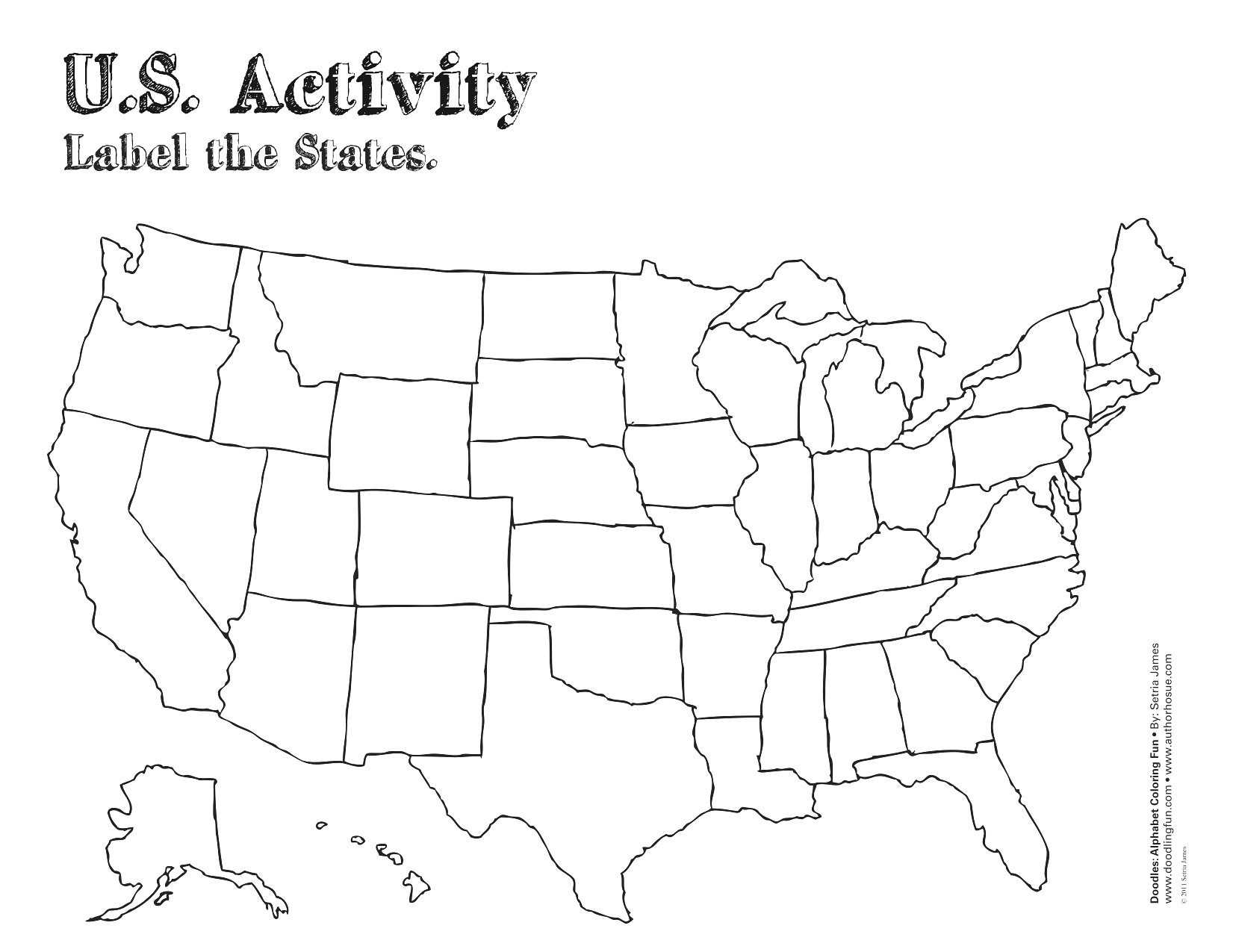 Blank Maps Of United States And Capitals Study Guide Inside Blank Template Of The United States