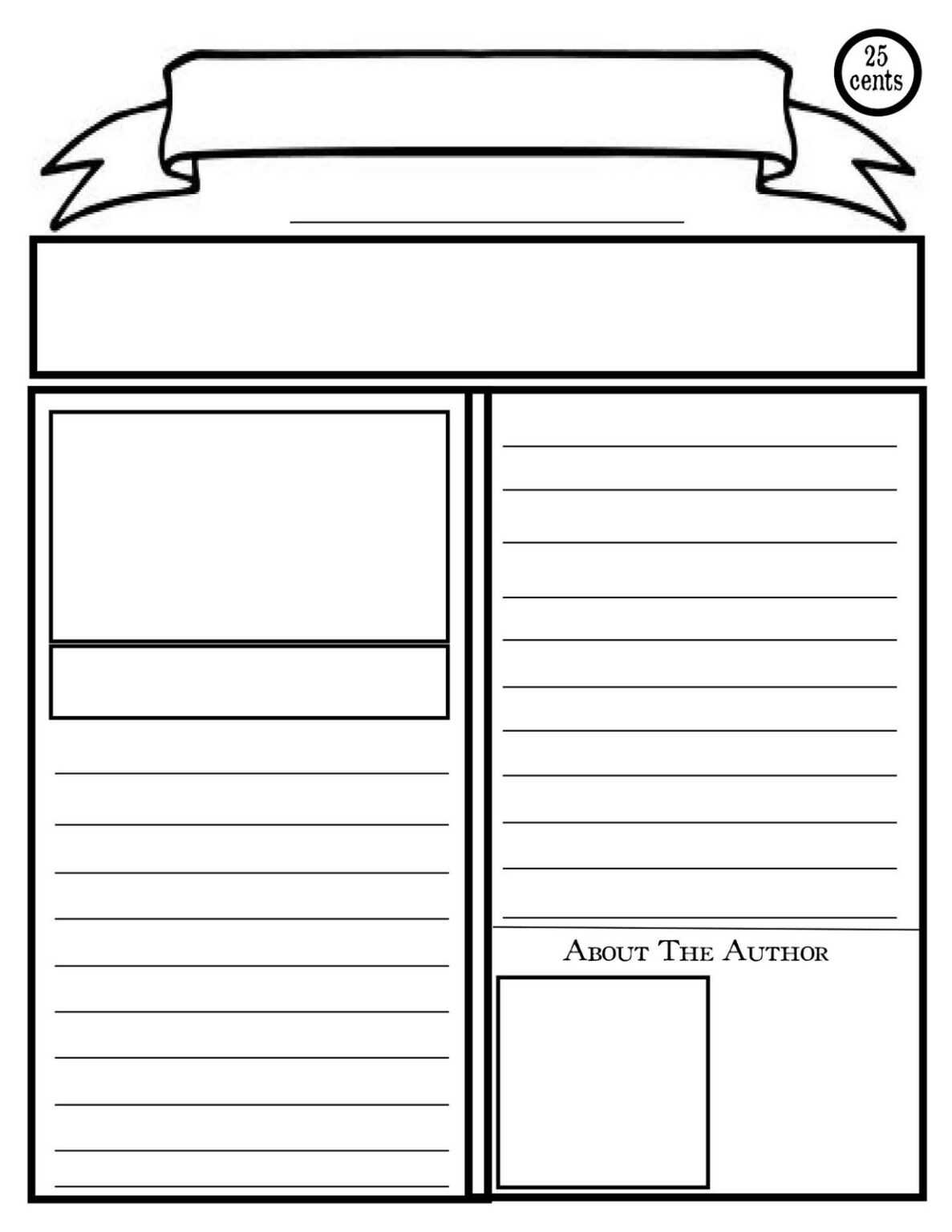 Blank Newspaper Template For Kids Printable | Newspaper Within News