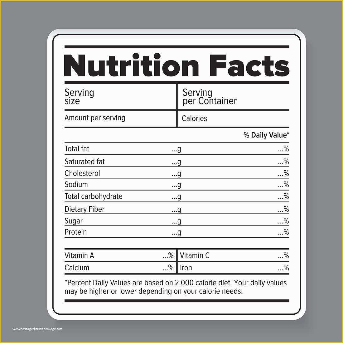 Blank Nutrition Label Template - Andon.australianuniversities.co With Blank Food Label Template