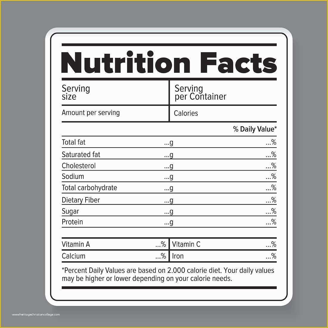 Blank Nutrition Label Template – Andon.australianuniversities.co With Blank Food Label Template