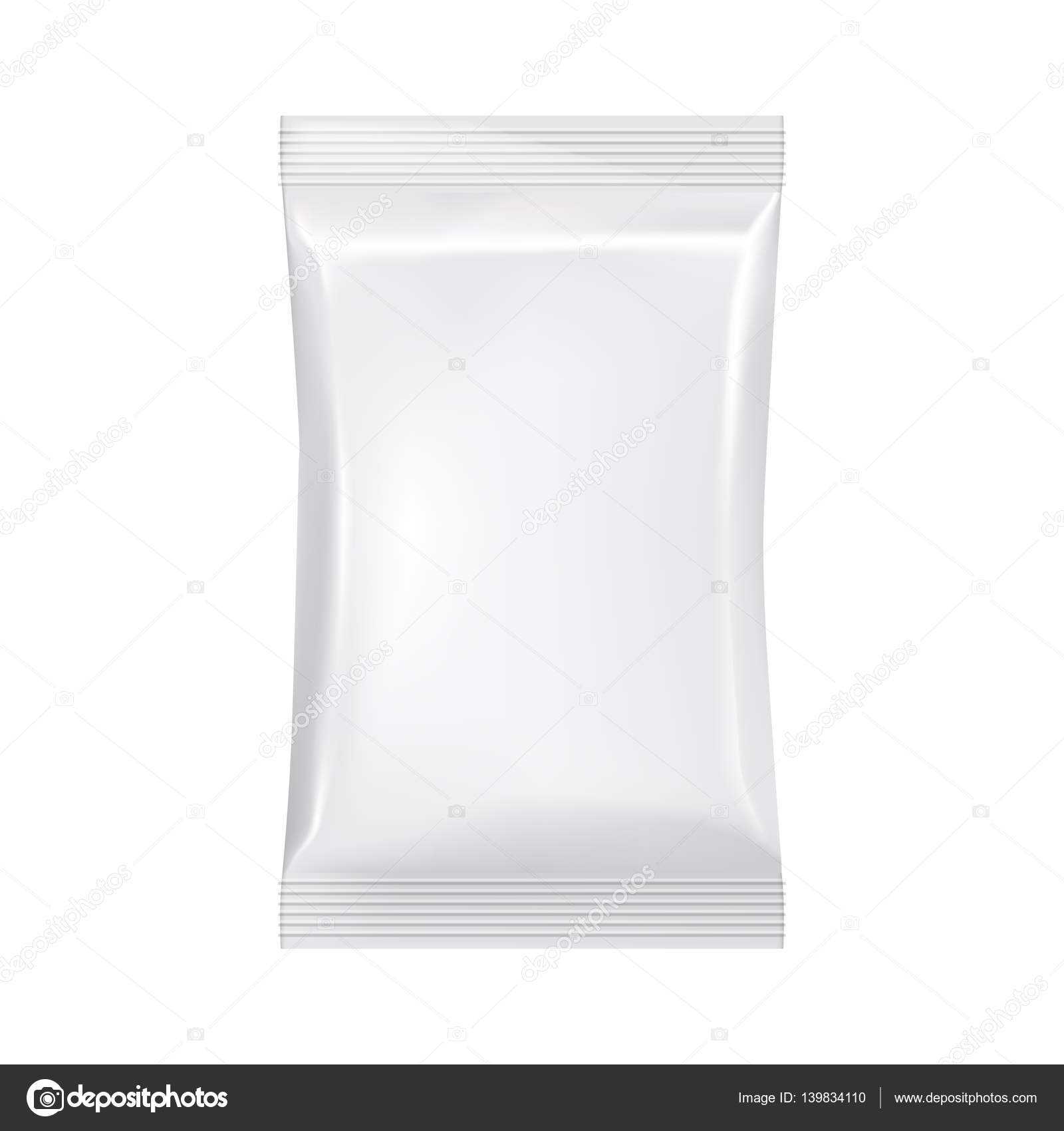 Blank Packaging Template Mockup Isolated On White. — Stock Within Blank Packaging Templates