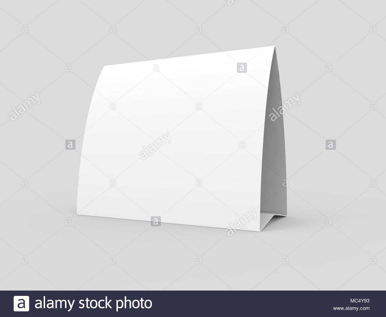Blank Paper Tent Template, White Tent Card With Empty Space For Blank Tent Card Template