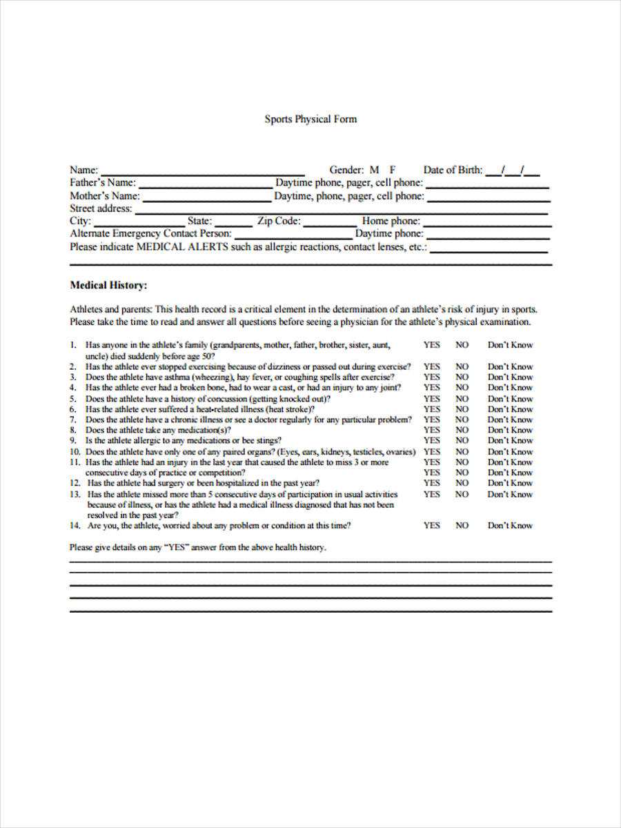 Blank Physical Exam Form – Major.magdalene Project In History And Physical Template Word