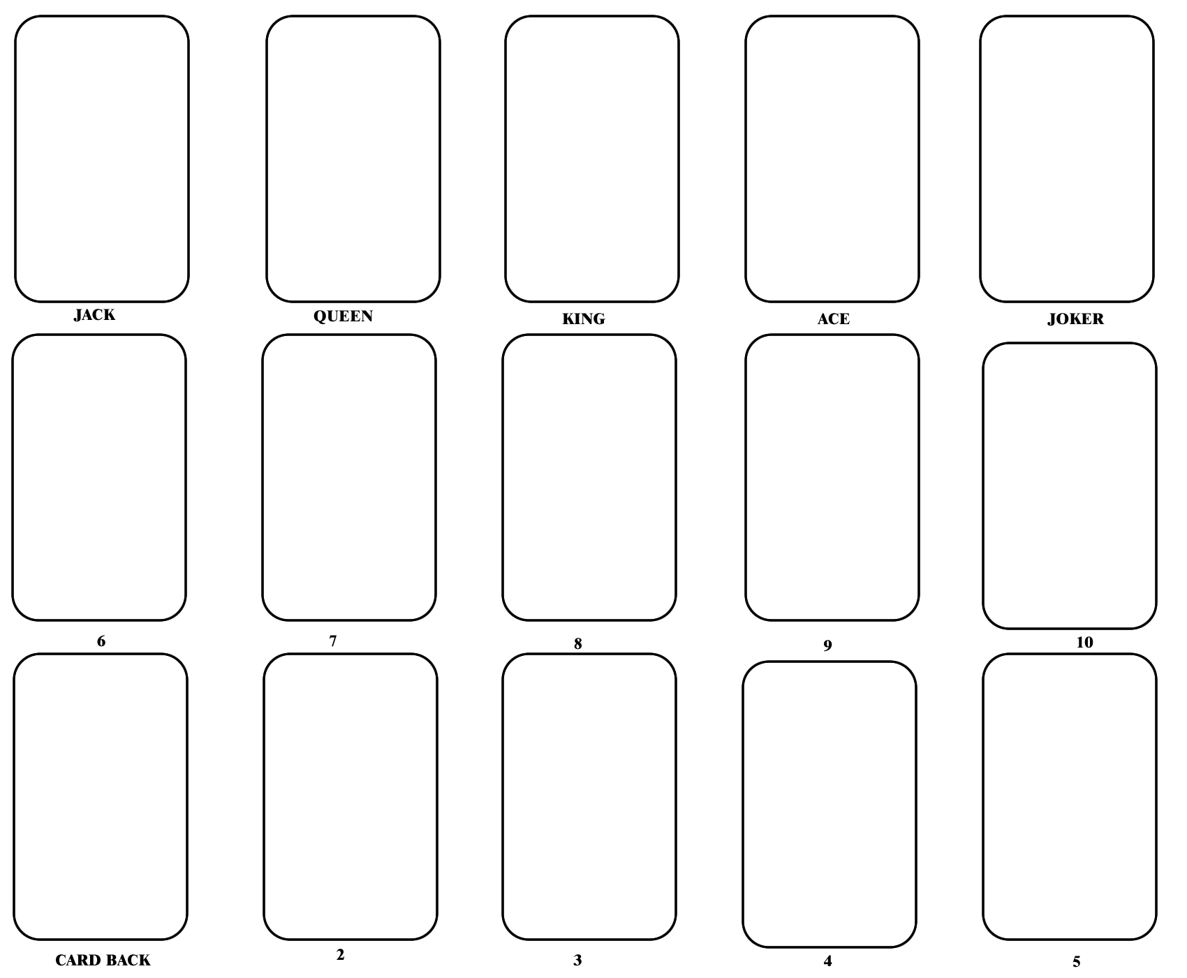 Blank Playing Card Template | Blank Playing Cards, Card For Deck Of Cards Template