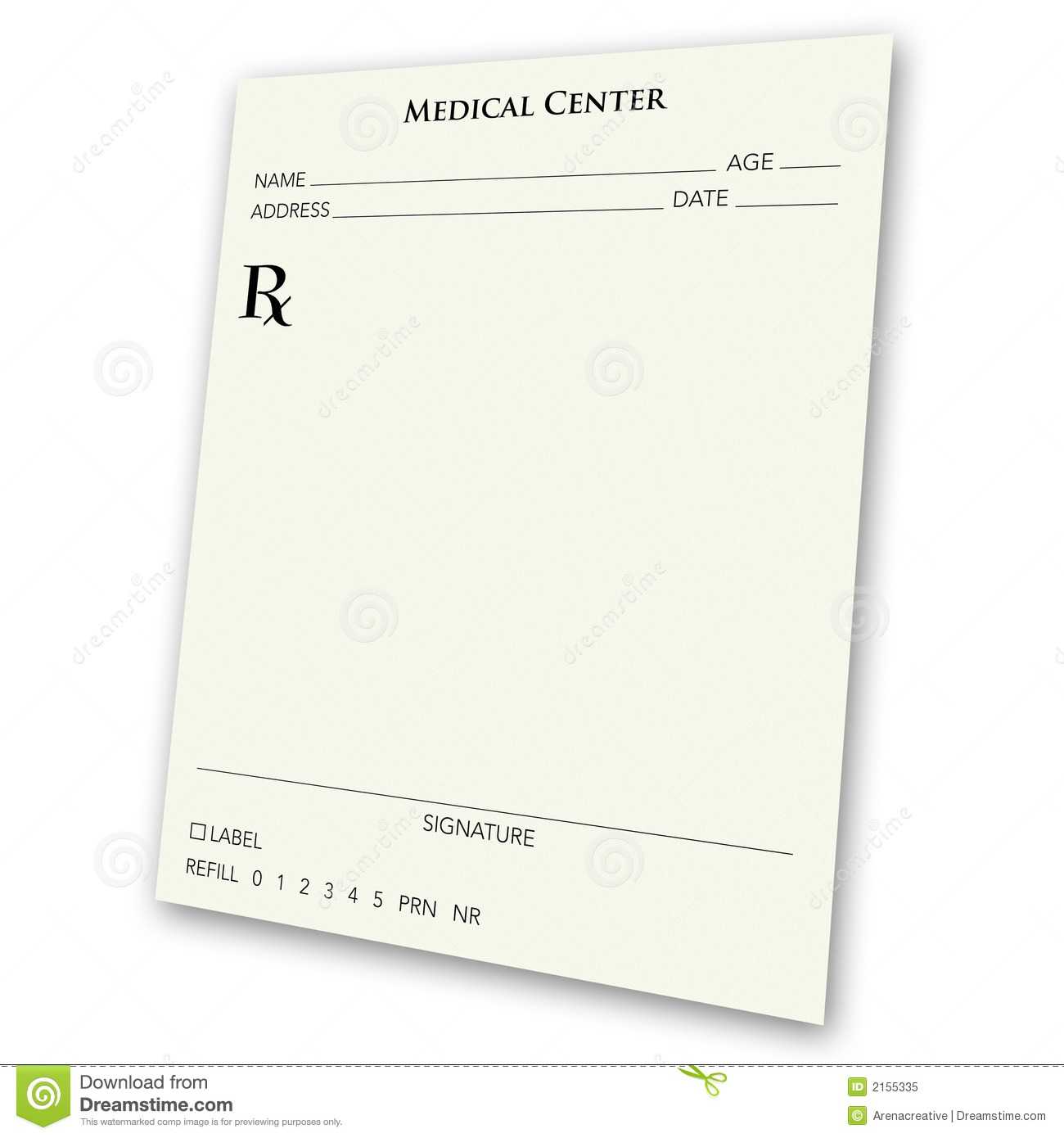 Blank Prescription Pad Stock Illustration. Illustration Of With Regard To Blank Prescription Form Template