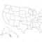 Blank Similar Usa Map Isolated On White Background. United In Blank Template Of The United States