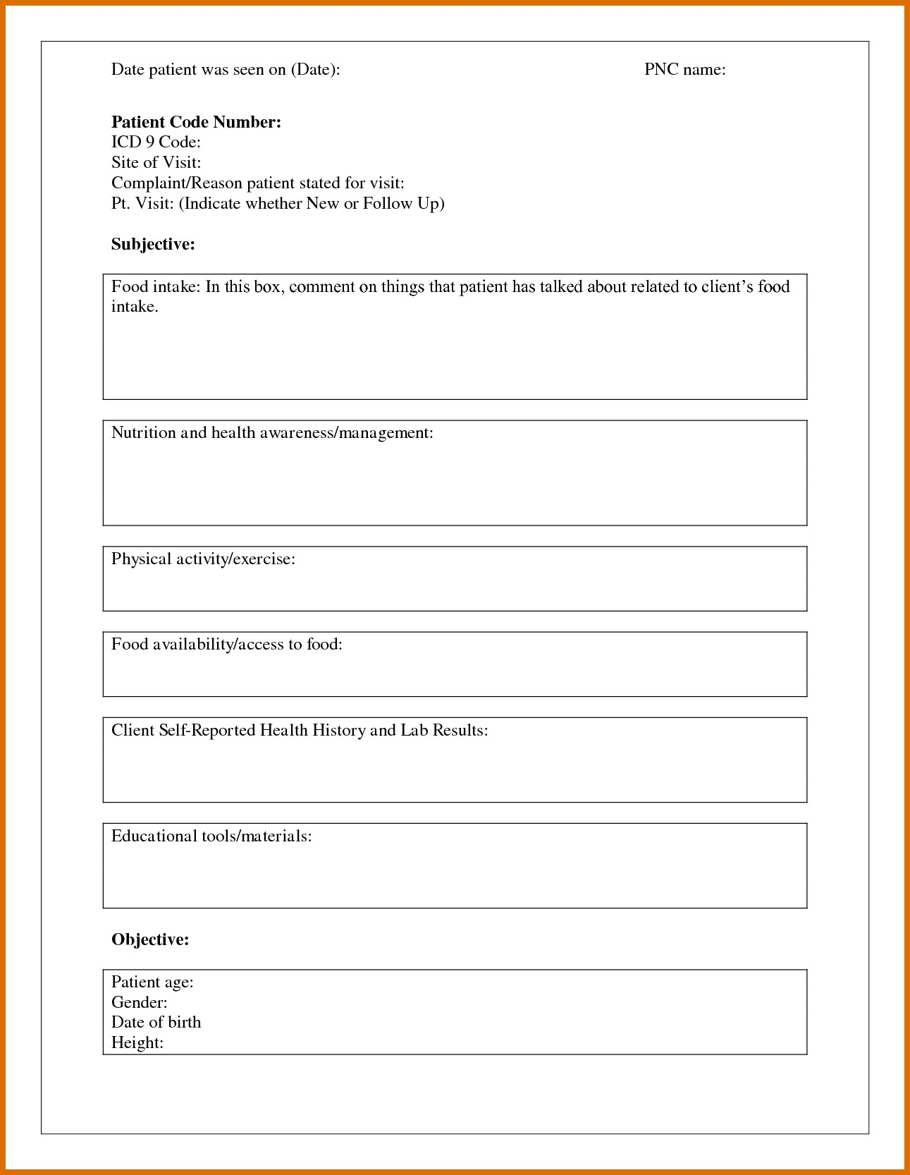 Blank Soap Note Template Word With 14 | Lovlyangels Regarding Soap Note Template Word
