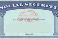 Blank Social Security Card Template | Social Security Card for Social Security Card Template Free