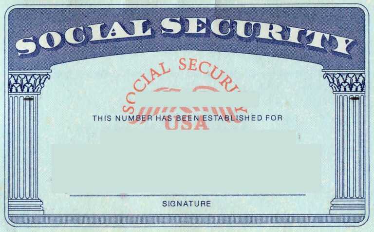 Blank Social Security Card Template Social Security Card Within
