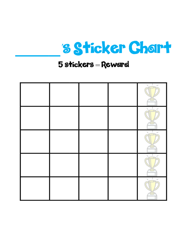 Blank Sticker Chart Template – Edit, Fill, Sign Online Regarding Blank Reward Chart Template