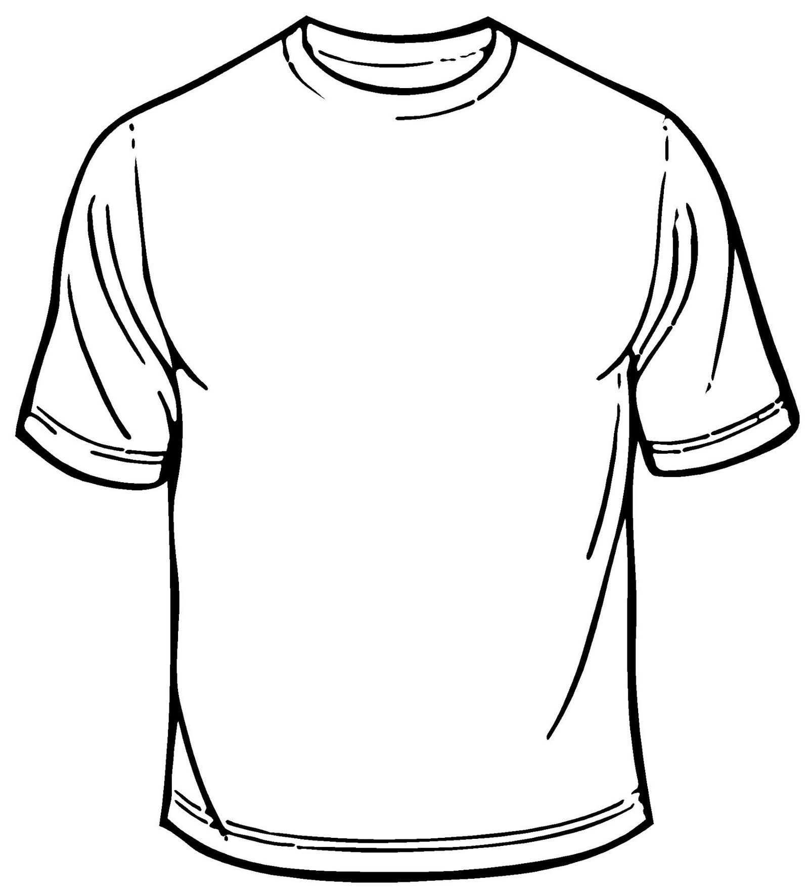 Blank T Shirt Coloring Sheet Printable For Blank Tshirt Template Printable