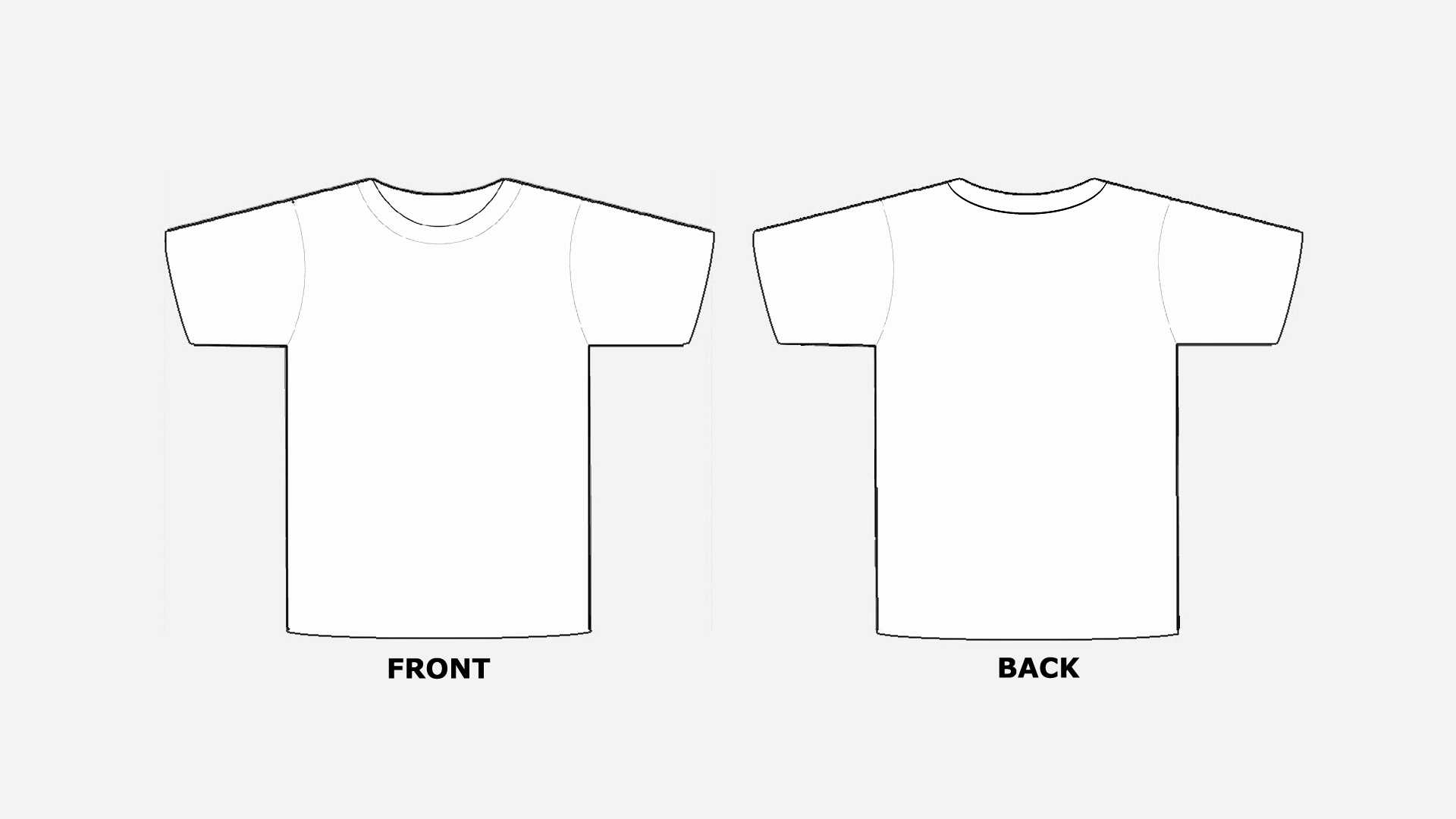 Printable Blank Tshirt Template