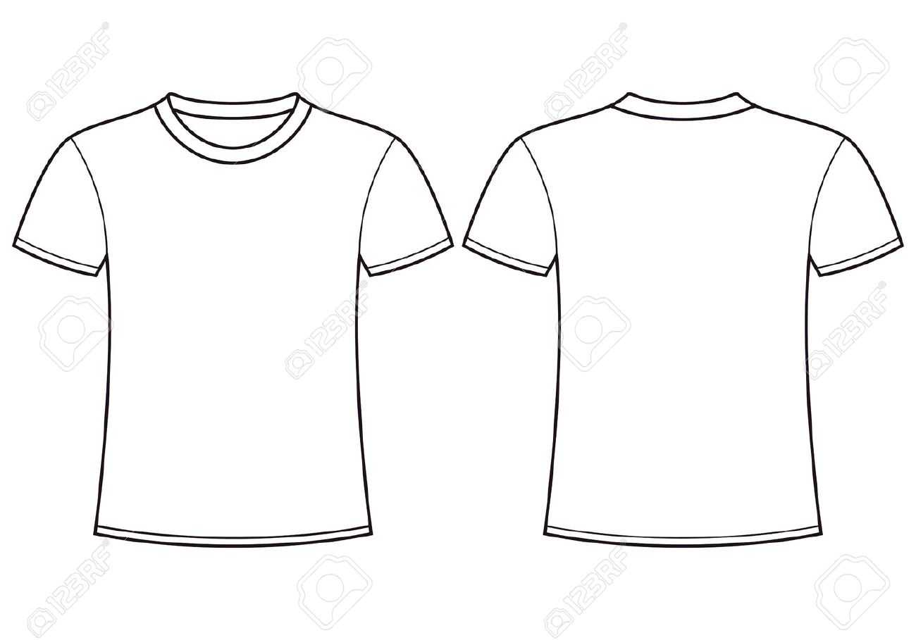Blank T Shirt Template Front And Back Within Blank T Shirt Outline Template