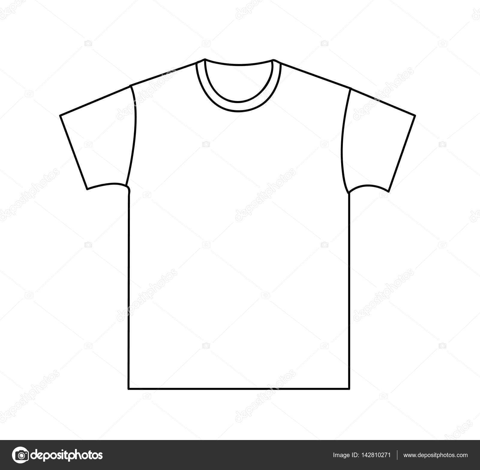 Blank T Shirt Template — Stock Vector © Nezezon #142810271 With Blank Tee Shirt Template