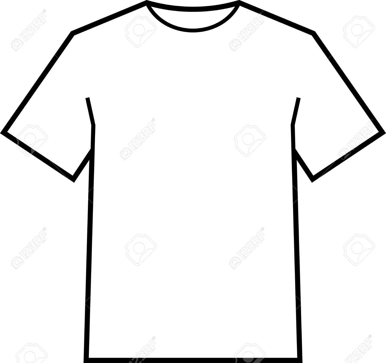 Blank T Shirt Template Vector Pertaining To Blank T Shirt Outline Template