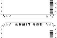 Blank Ticket … | Ticket Template, Printable Tickets, Ticket in Blank Admission Ticket Template