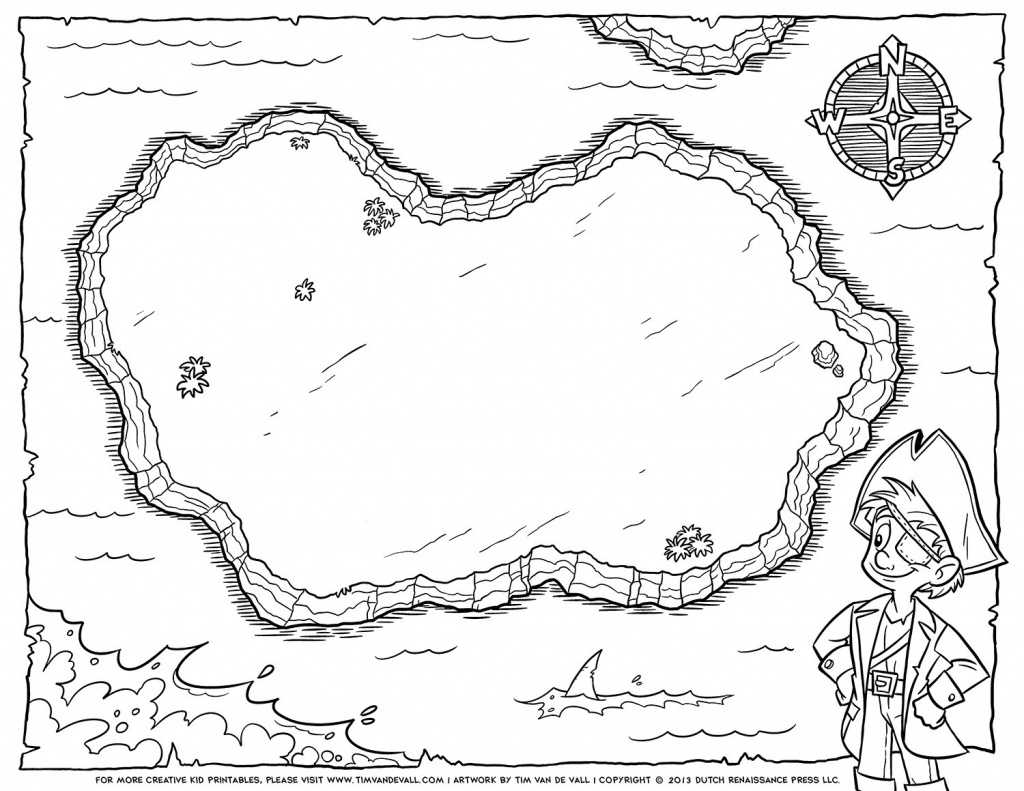 Blank Treasure Map Template. Site Map For Scavenger Hunt Fun In Blank Pirate Map Template