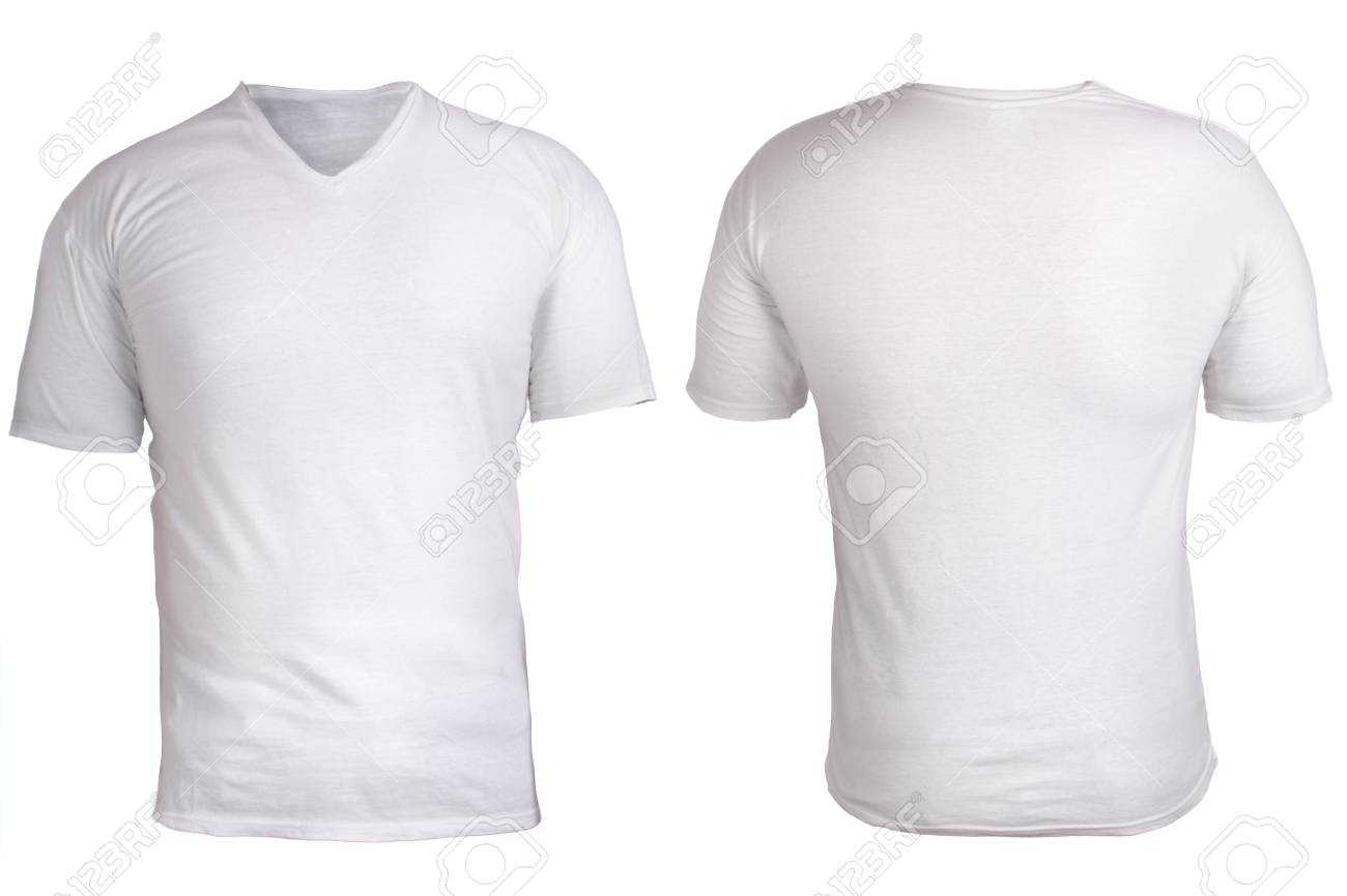 Blank V Neck Shirt Mock Up Template, Front, And Back View, Isolated,.. Pertaining To Blank V Neck T Shirt Template