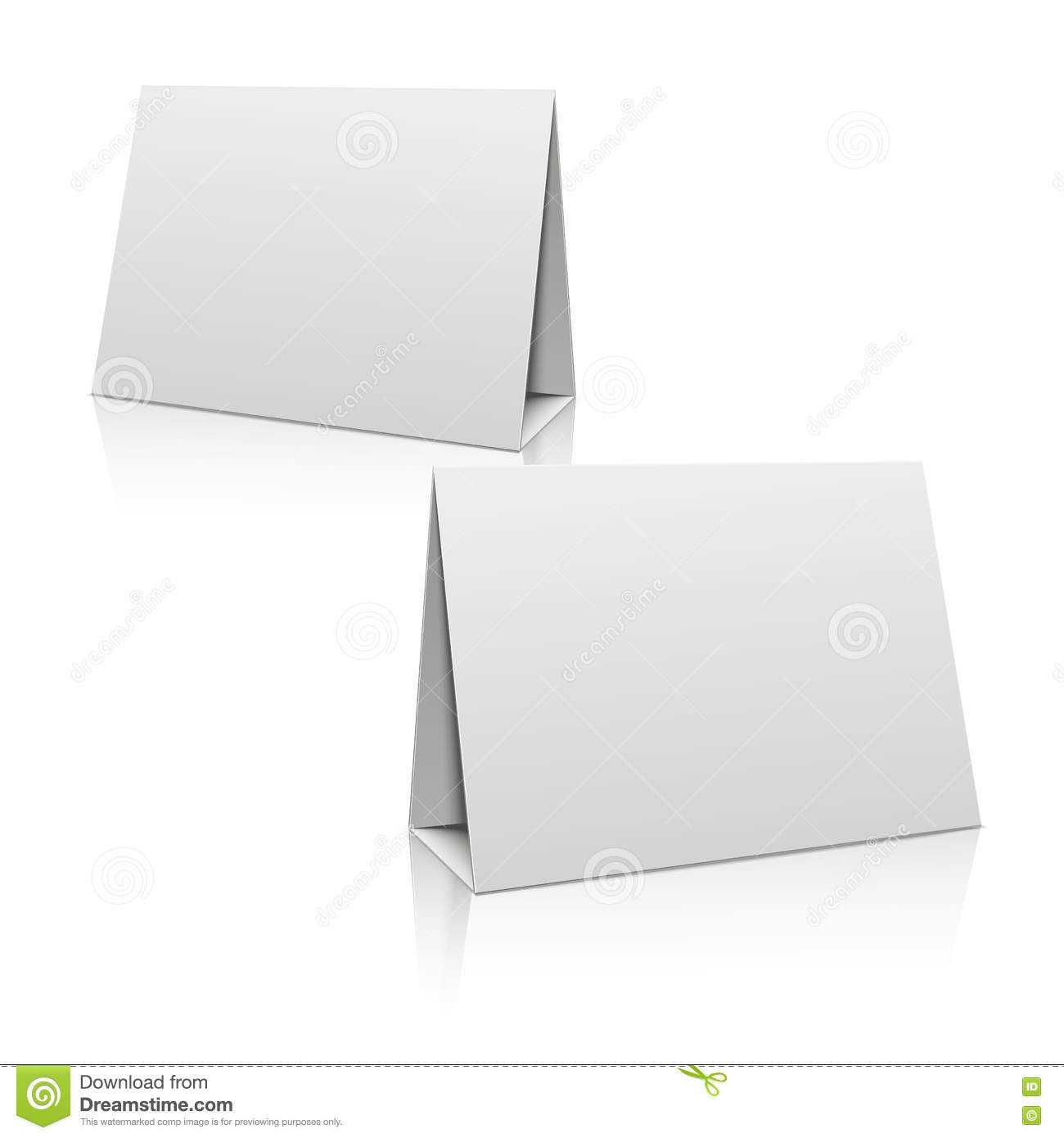 Blank White Paper Stand Table Holder Card. 3D Vector Design Regarding Card Stand Template