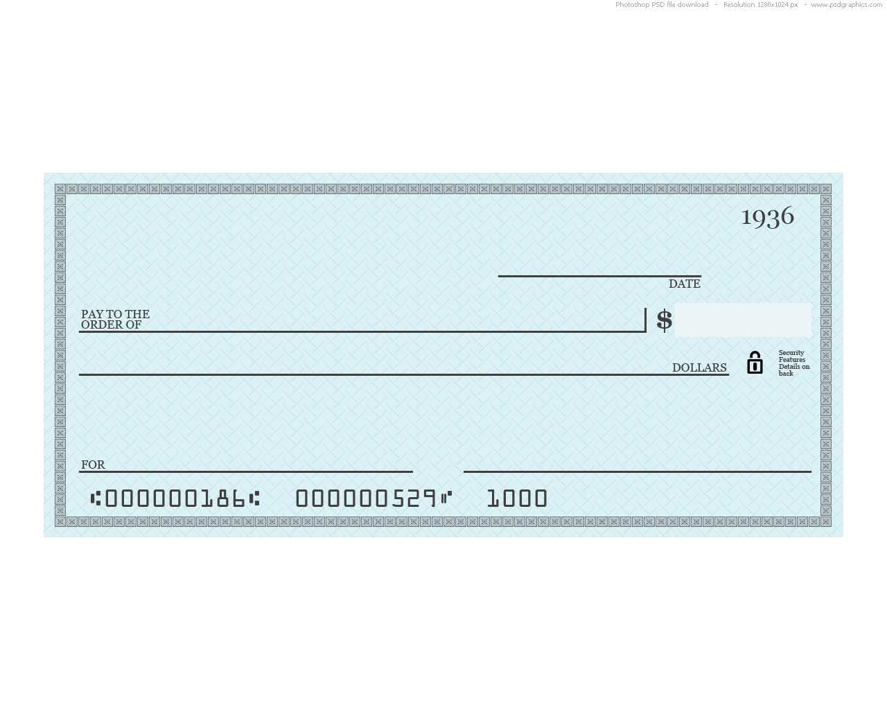 Large Blank Cheque Template