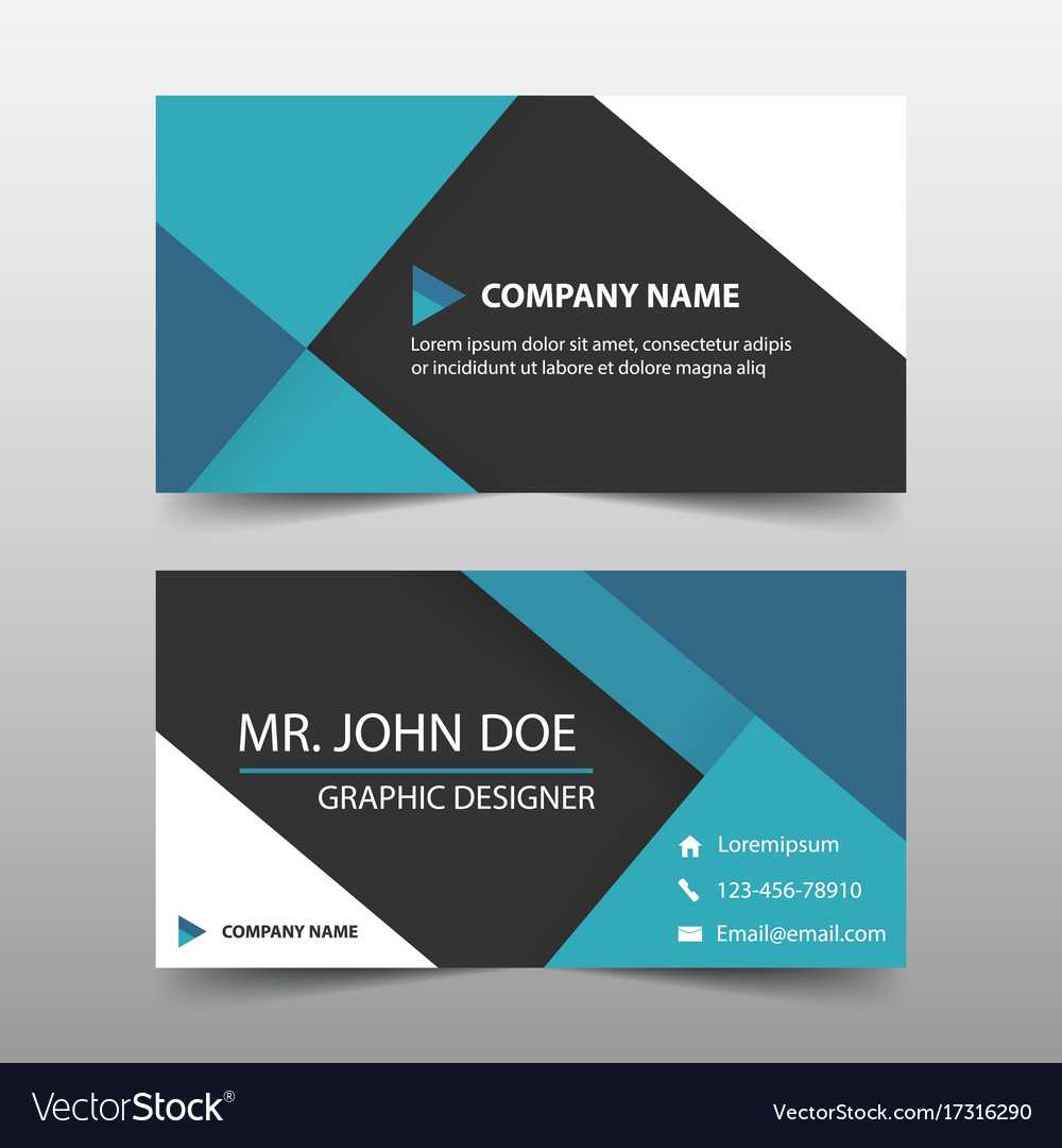 Blue Corporate Business Card Name Card Template With Buisness Card Template