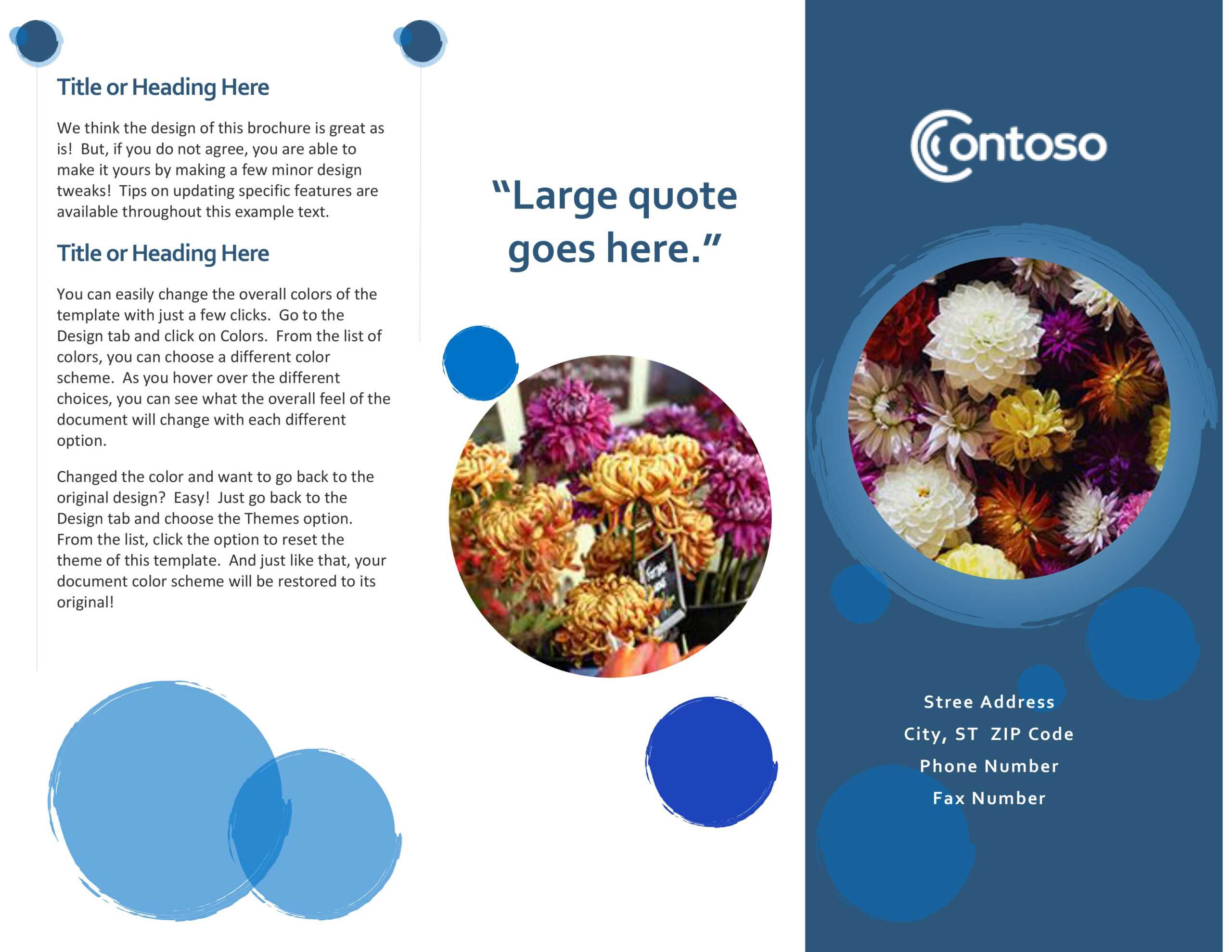 Blue Spheres Brochure Within Microsoft Word Pamphlet Template