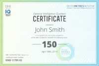 Bmi Certified Iq Test - Take The Most Accurate Online Iq Test! with regard to Iq Certificate Template