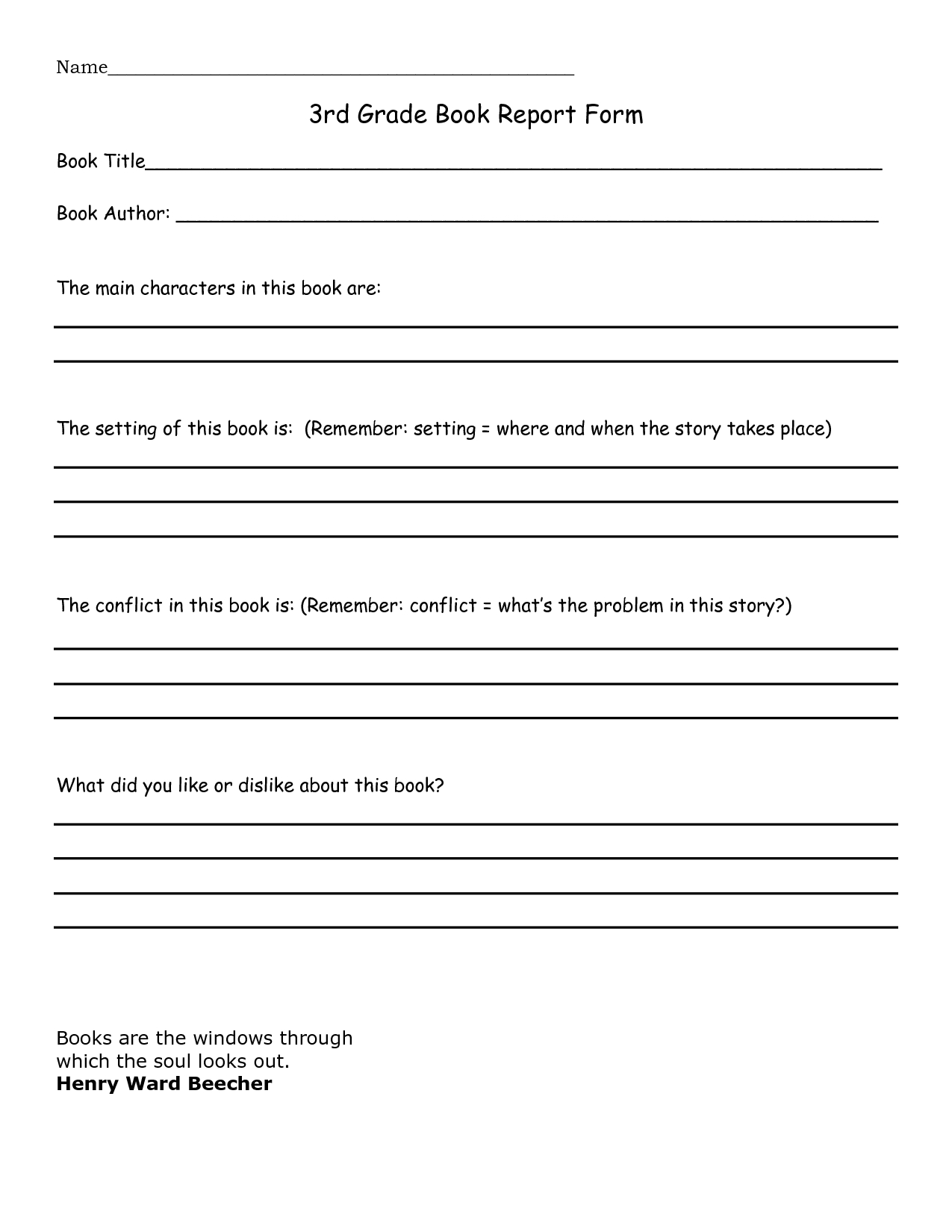 Book Report 3Rd Grade Template – Google Search | 3Rd Grade Intended For Story Report Template