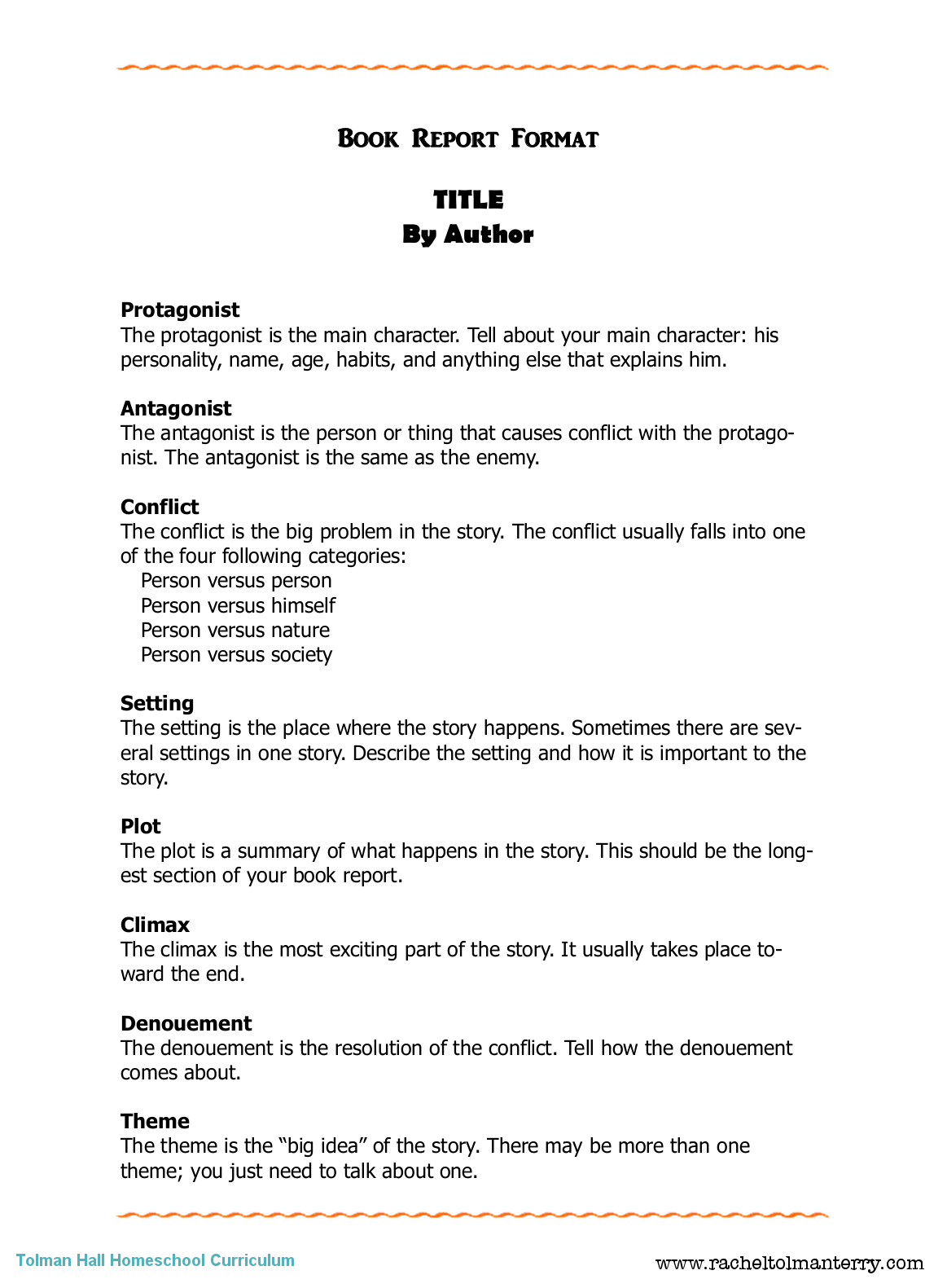 Book Report Format. Can Be Used For Personal Or Assigned For College Book Report Template