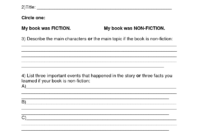 Book Report Template | Summer Book Report 4Th -6Th Grade in 6Th Grade Book Report Template