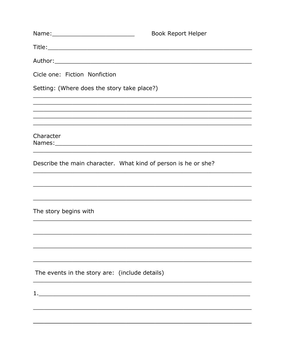 Book Report Templates From Custom Writing Service Inside Story Report Template