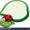 Border Template With Ladybug On Leaf Illustration Stock Throughout Blank Ladybug Template
