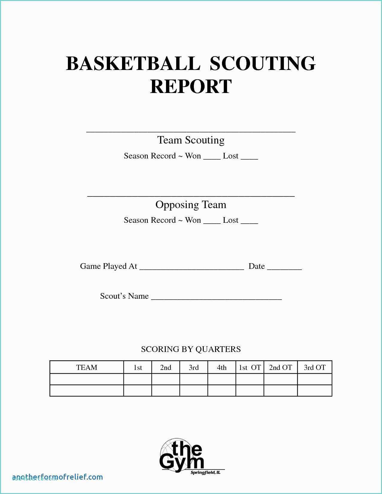 Boy Scout Tracking Spreadsheet Of Basketball Scouting Report For Scouting Report Basketball Template