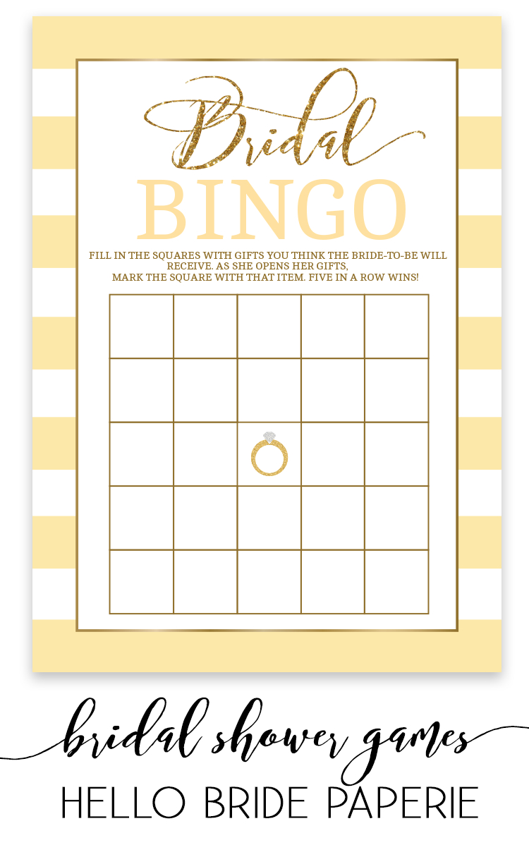 Bridal Shower Bingo – Wedding Shower Bingo – Blank Bingo In Blank Bridal Shower Bingo Template