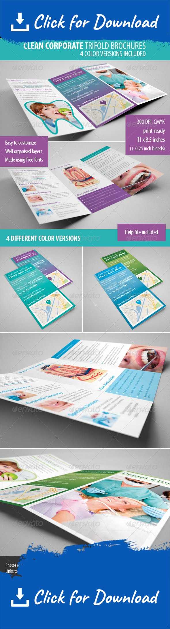 Brochure, Business, Clean, Clear, Clinic, Company, Corporate With Medical Office Brochure Templates