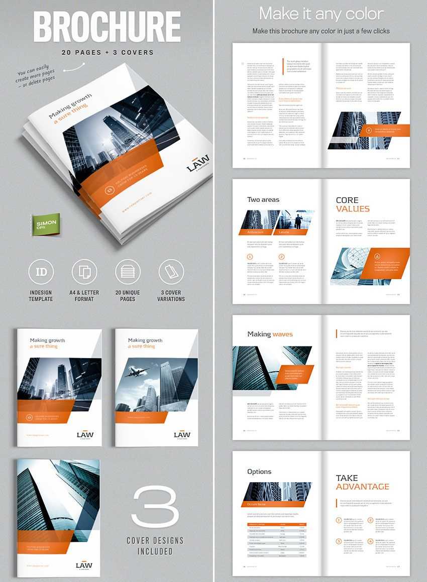 Brochure Template For Indesign – A4 And Letter | Indesign In Brochure Templates Free Download Indesign