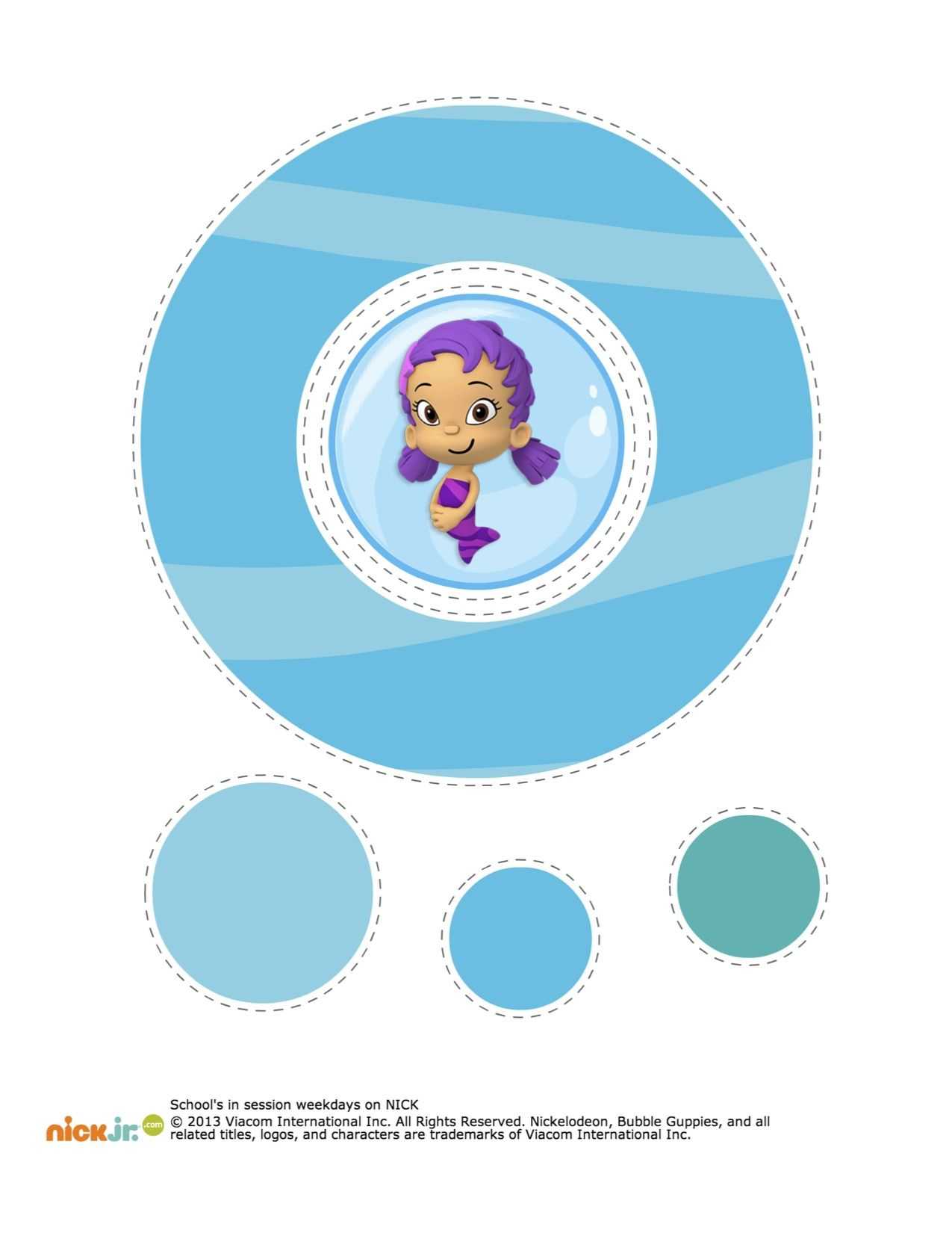 Bubble Guppies Hanging Decorations Printable | Bubble Guppie Pertaining To Bubble Guppies Birthday Banner Template
