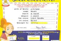 Build-A-Bear Birth Certificate | Build A Bear, Birth intended for Build A Bear Birth Certificate Template