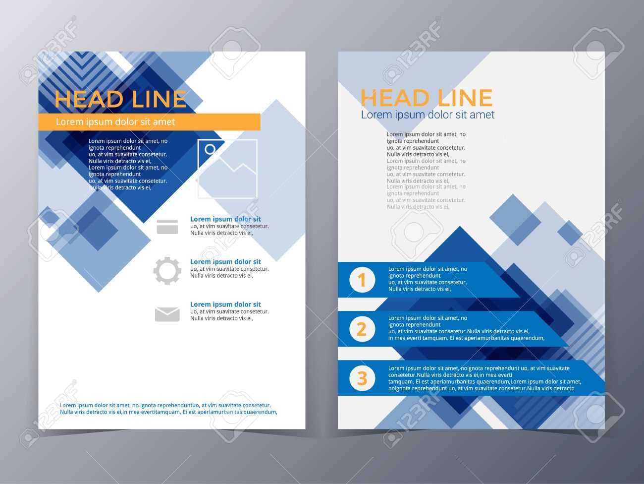 Business And Technology Brochure Design Template In A4 Size .. Within Technical Brochure Template
